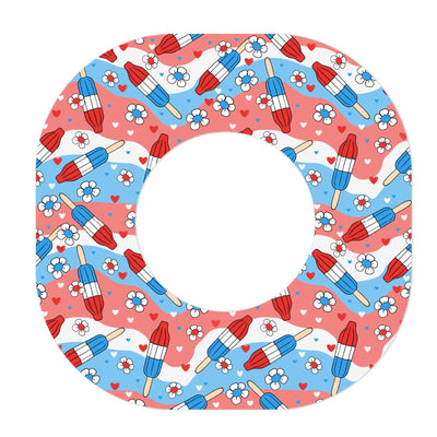 Patriotic Popsicles Dexcom G7 and Stelo Patch Tape - Pump Peelz