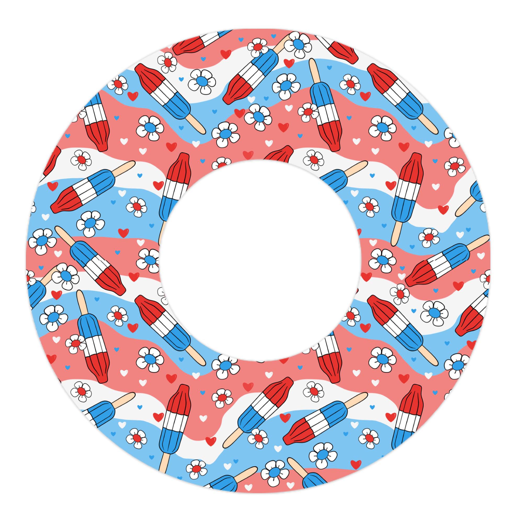 Patriotic Popsicles Patch Freestyle Libre 2 Patch Tape - Pump Peelz