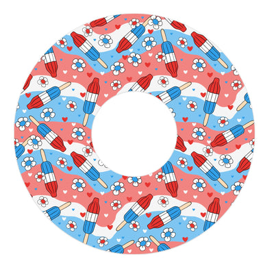 Patriotic Popsicles Tape Designed for the FreeStyle Libre 3 Plus & Lingo