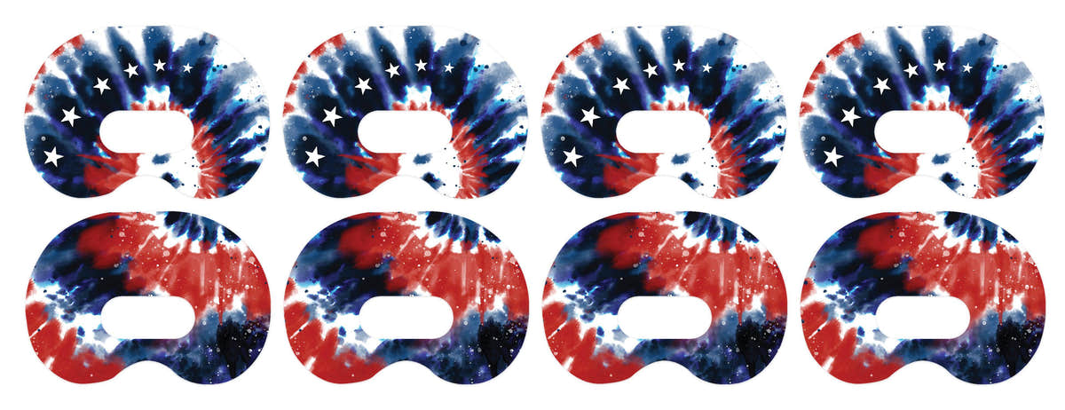 Patriotic Tie Dye Medtronic Guardian Connect Patch Tape - Pump Peelz