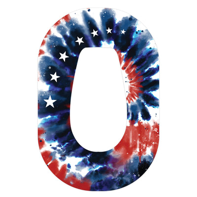 Patriotic Tie Dye Dexcom G6 Patch Tape - Pump Peelz