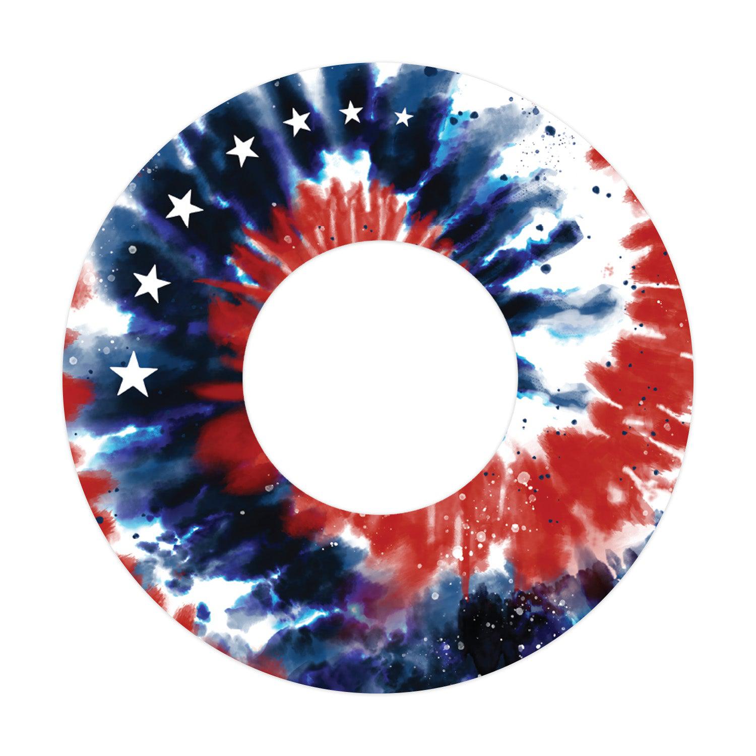 Patriotic Tie Dye Patch  Tape Designed for the FreeStyle Libre 2