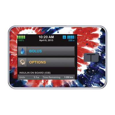 Patriotic Tie Dye Sticker for Tandem t:slim