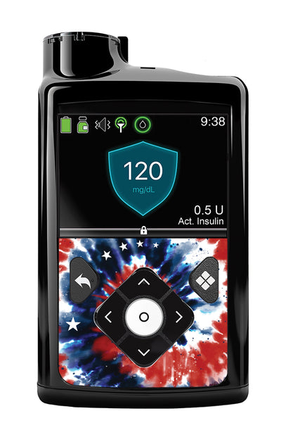 Patriotic Tie Dye for Medtronic MiniMed 770G & 780G