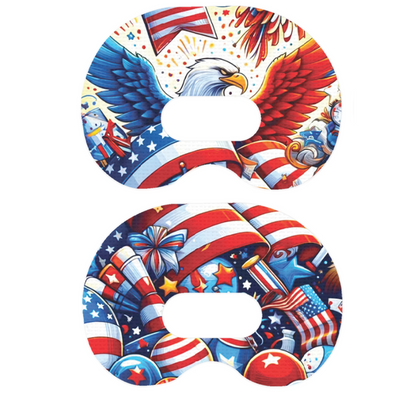 Patriotic Variety Pack Medtronic Guardian Connect Patch Tape - Pump Peelz