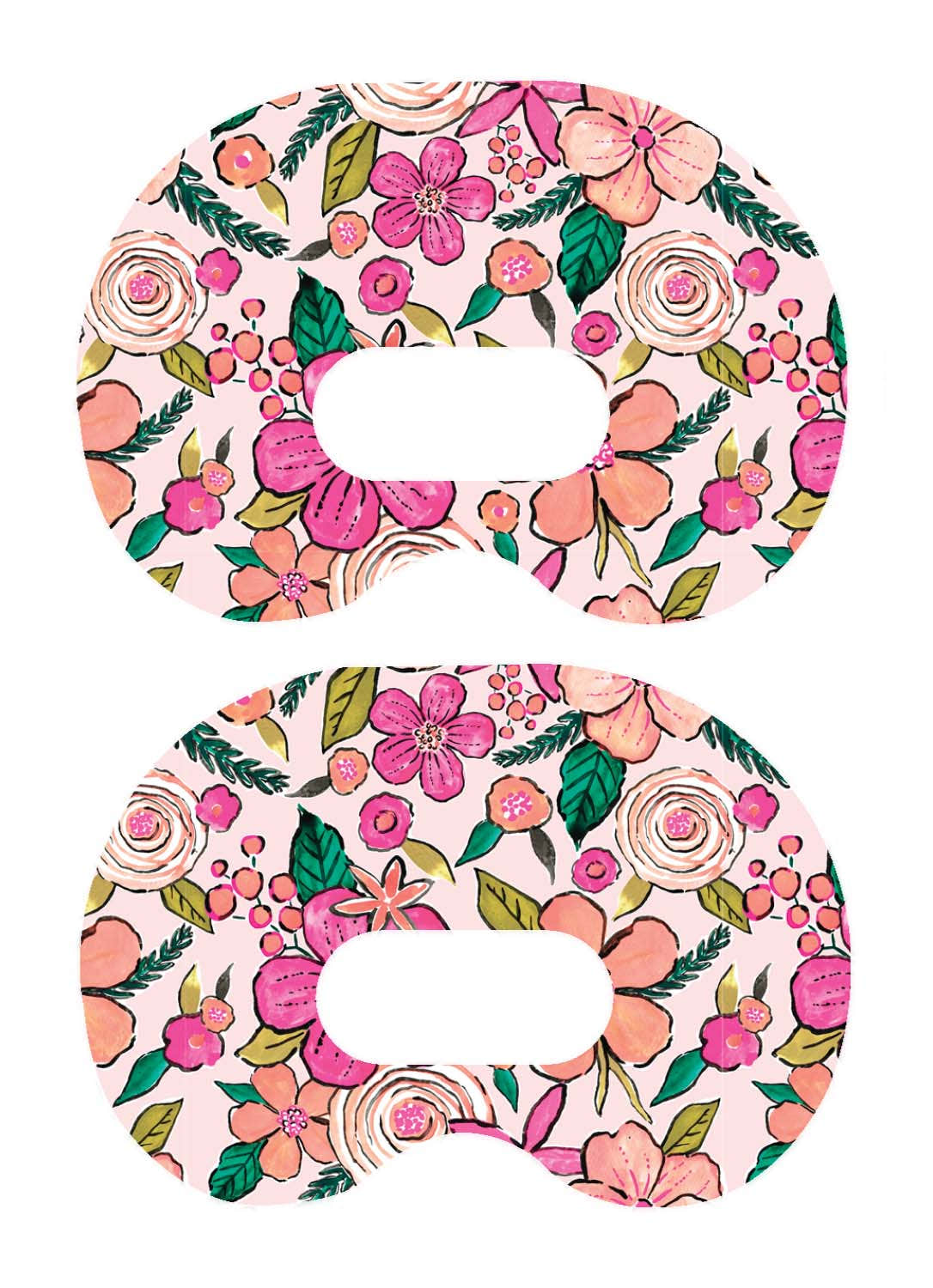 Peach Floral Medtronic Guardian Connect Patch Tape - Pump Peelz