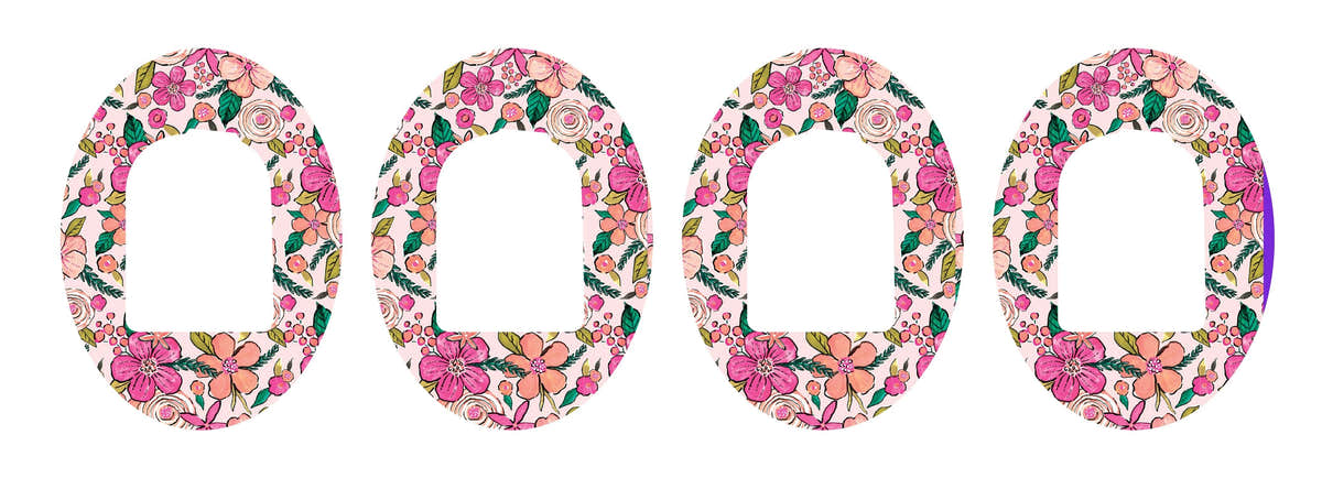 Peach Floral Pod Patch Tape - Pump Peelz