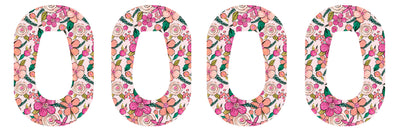 Peach Floral Dexcom G6 Patch Tape - Pump Peelz
