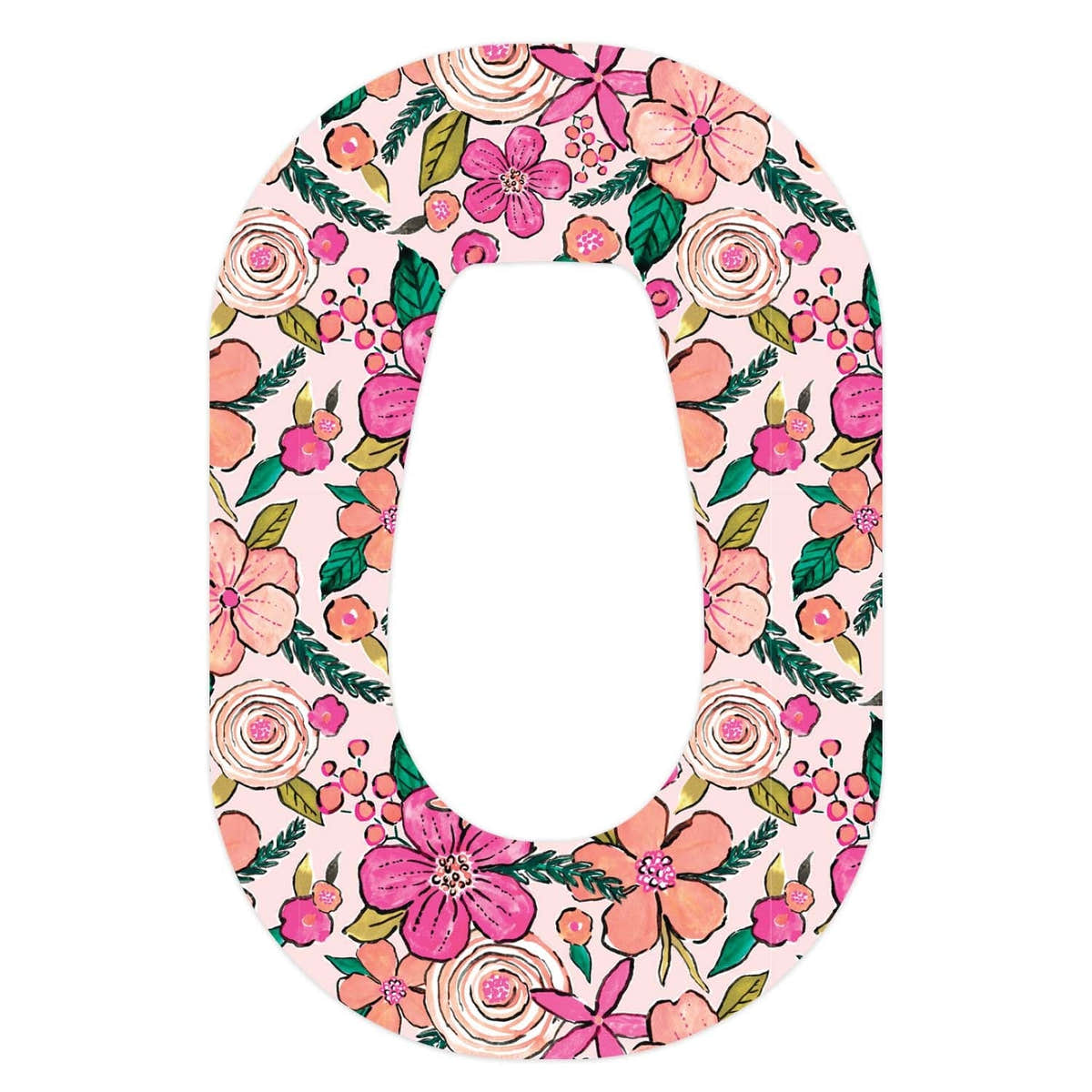 Peach Floral Dexcom G6 Patch Tape - Pump Peelz