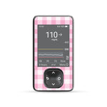 Pink Plaid DEXCOM G7 and Stelo and G6 Receiver Sticker