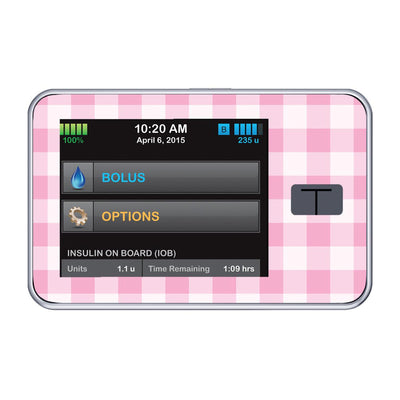 Pink Plaid Sticker for Tandem t:slim