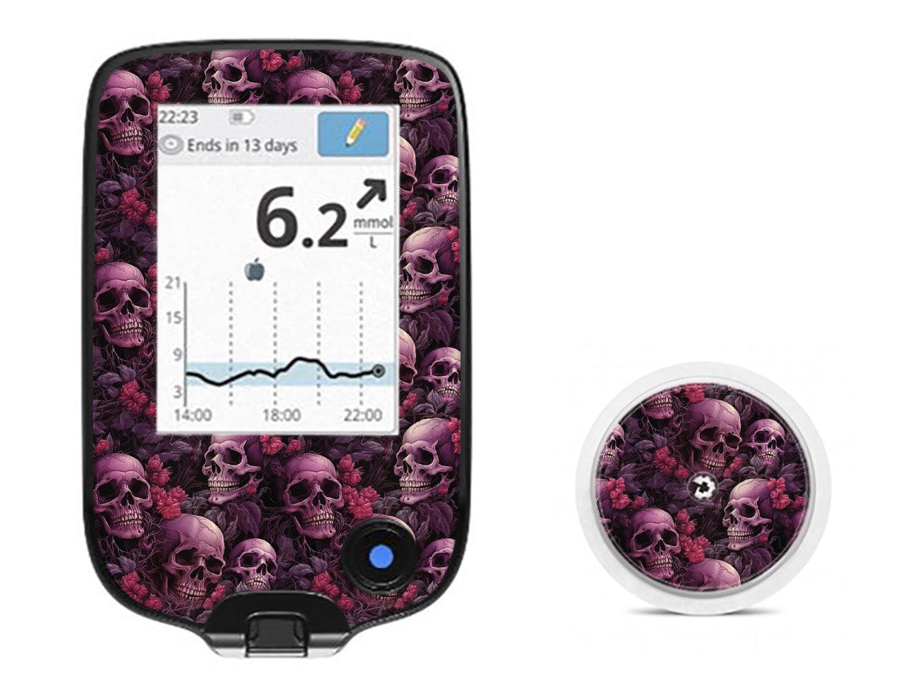 Pink Skulls Freestyle Libre 2