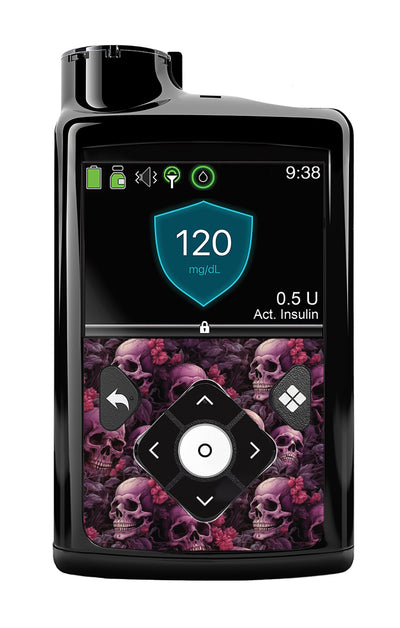Pink Skulls for Medtronic MiniMed 770G & 780G