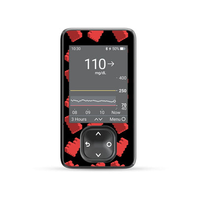 Pixel Hearts DEXCOM G7 and Stelo and G6 Touchscreen Receiver Sticker