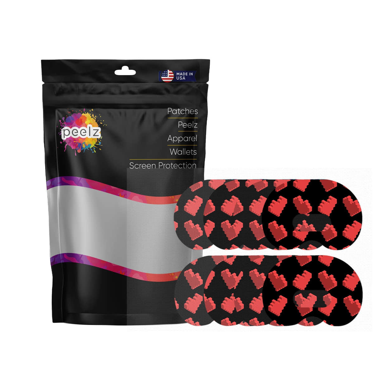 Pixel Hearts Medtronic Guardian Connect Patch Tape - Pump Peelz