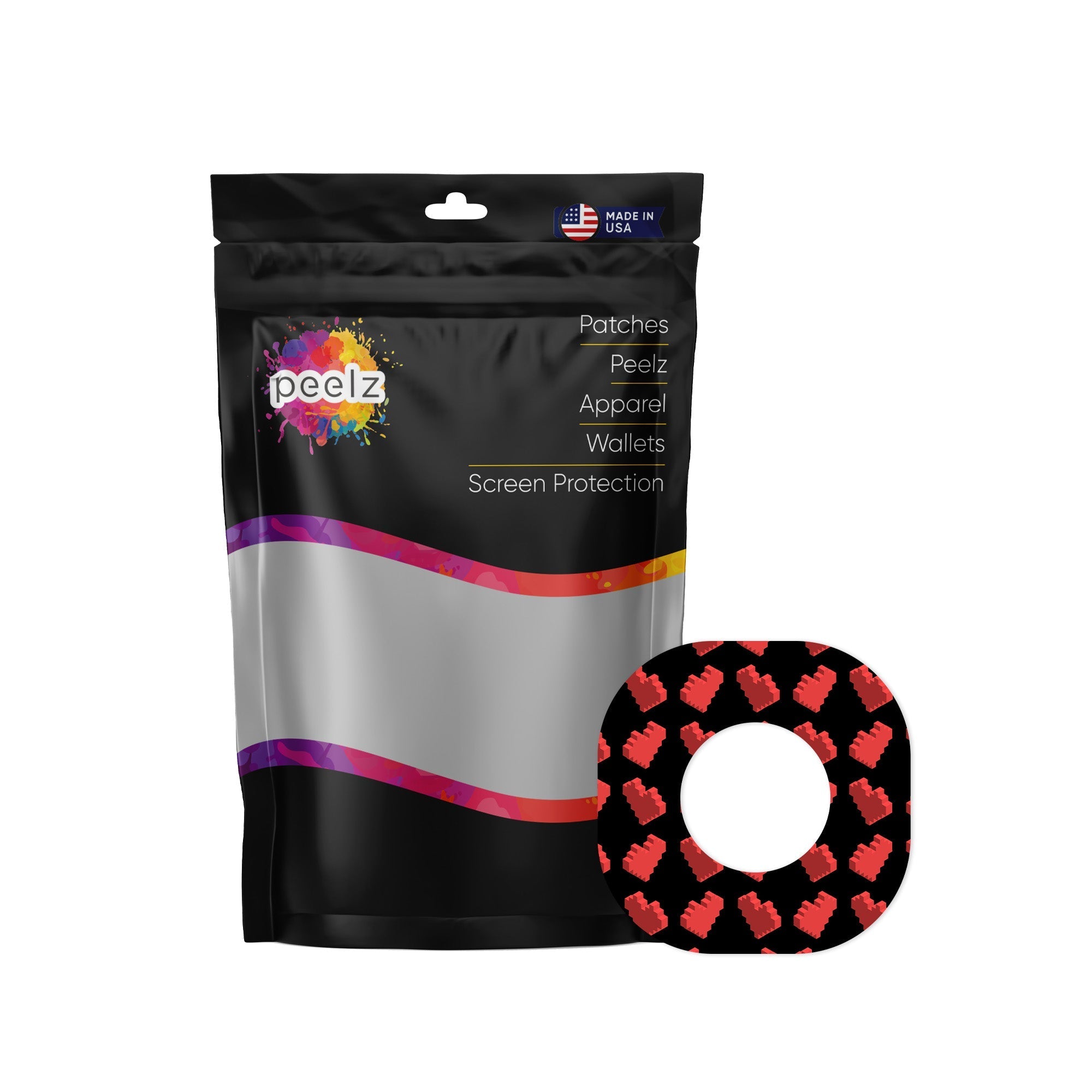 Pixel Hearts Dexcom G7 and Stelo Patch Tape - Pump Peelz