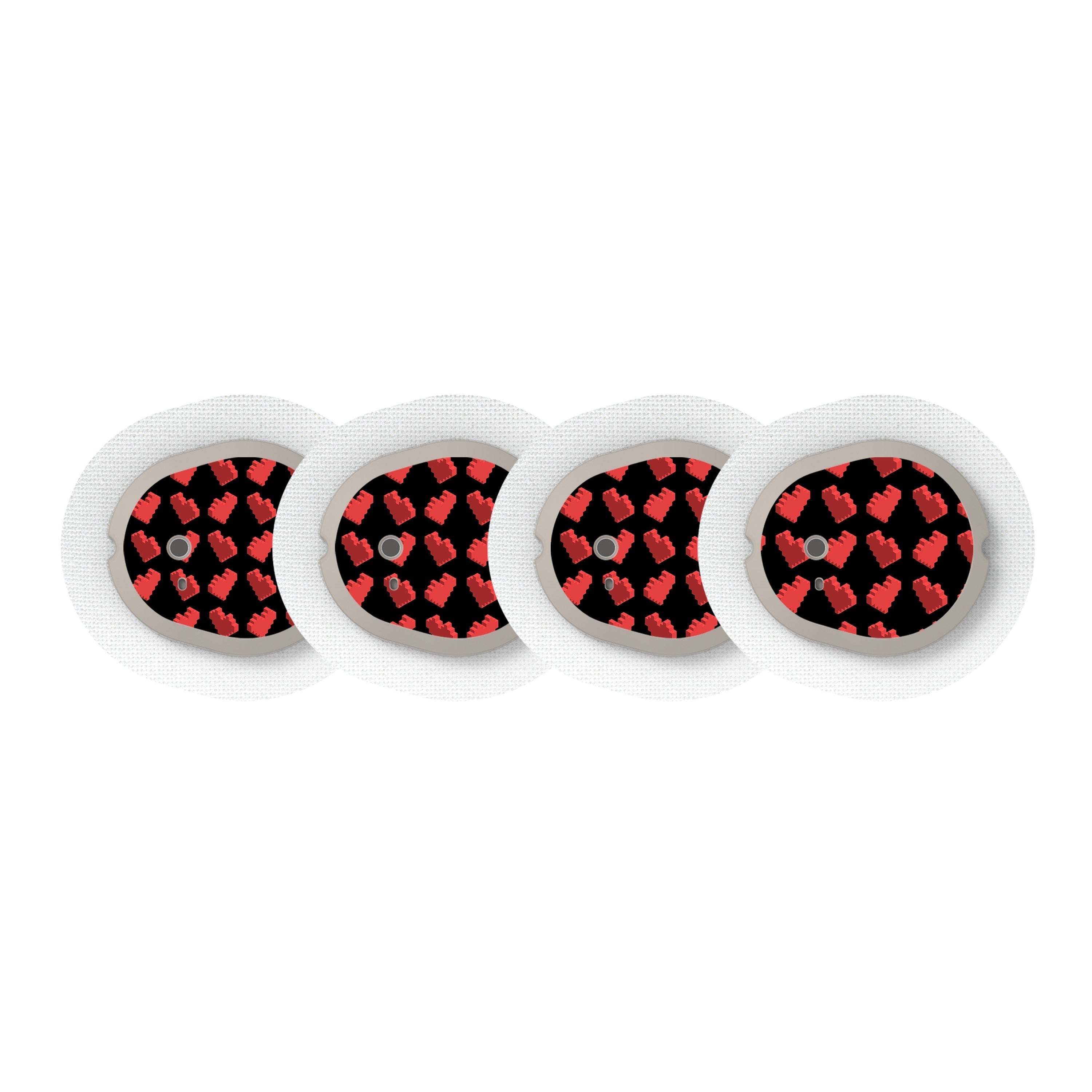 Pixel Hearts Sticker Designed for the DEXCOM G7 and Stelo Transmitter