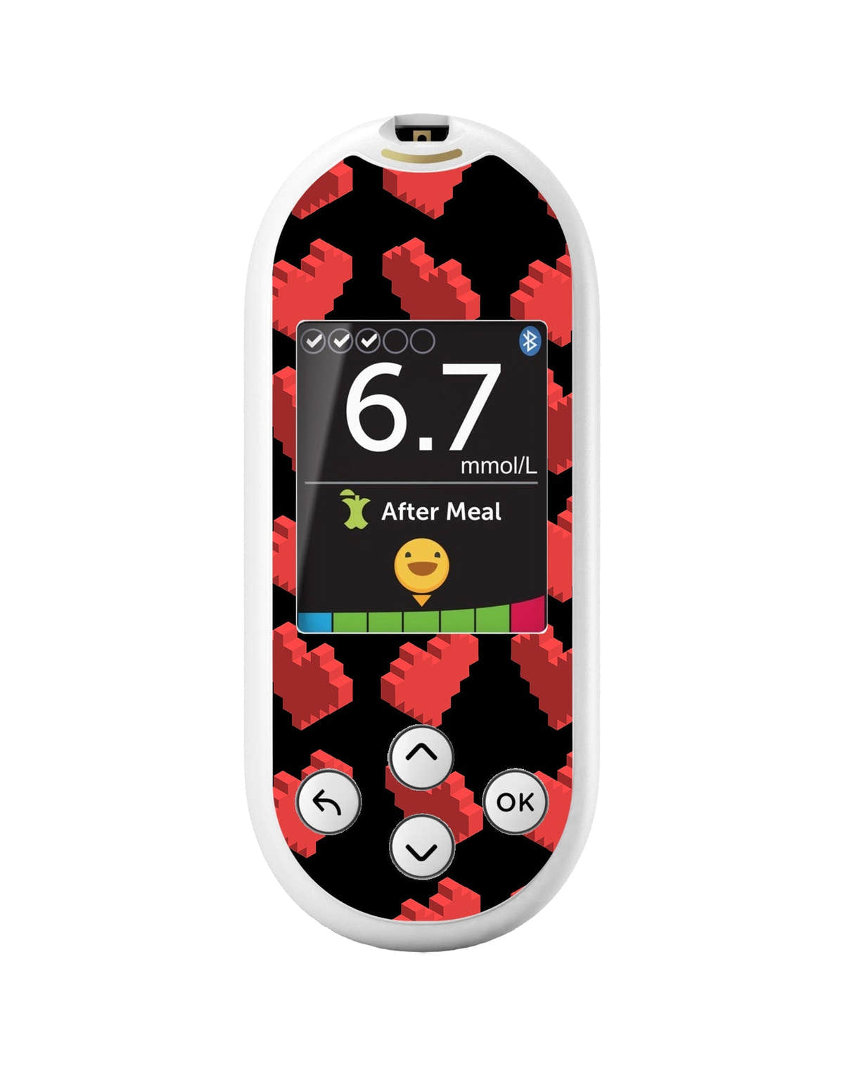 Pixel Hearts for OneTouch Verio Reflect Glucometer