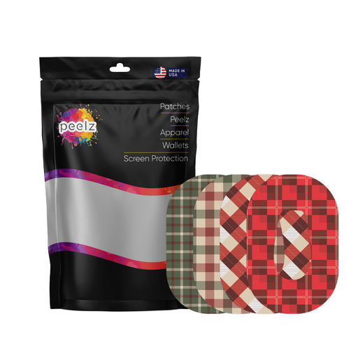 Plaid Variety Dexcom G6 Patch Tape - Pump Peelz
