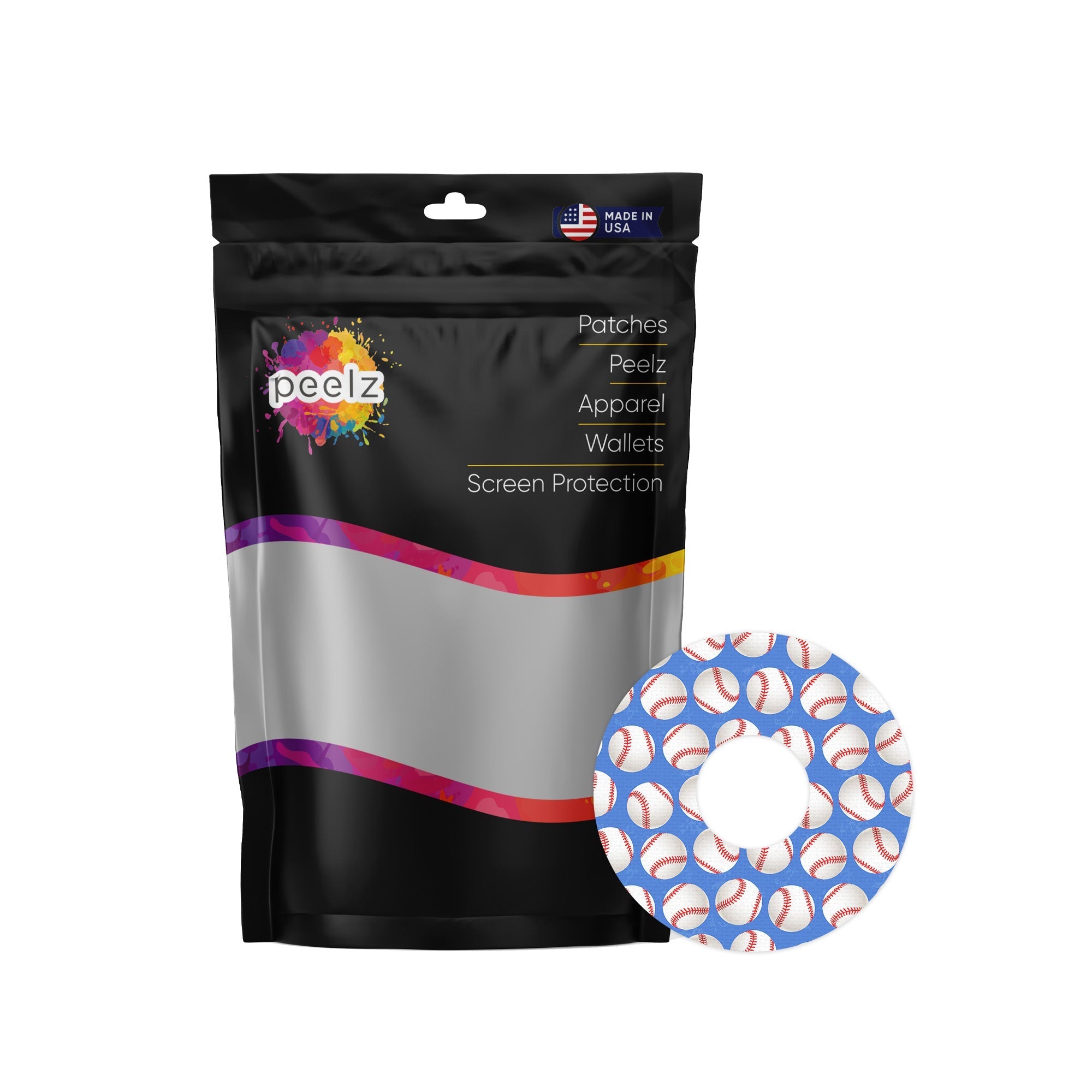 Play Ball Patch Tape Designed for the FreeStyle Libre 3 Plus & Lingo