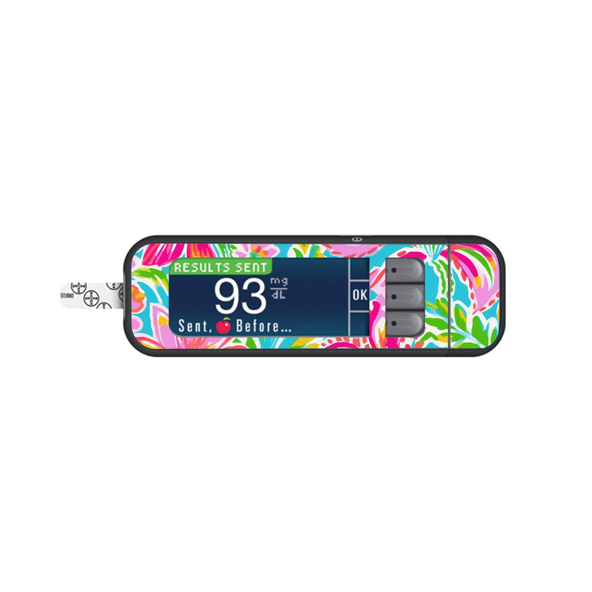 Preppy Flowers for Bayer Contour Next Glucometer