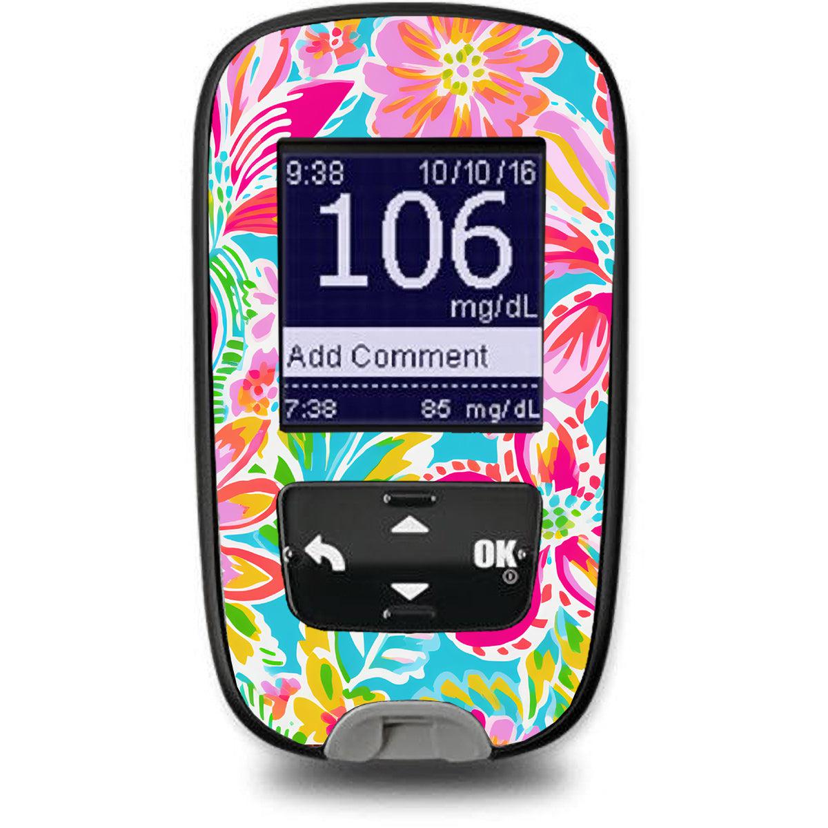 Preppy Flowers for the Accu-Chek Guide Glucometer