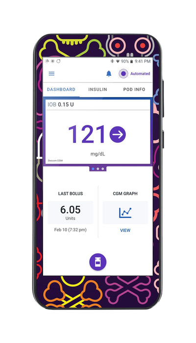 Psycho Skulls Sticker for Omnipod® 5 Controller – Pump Peelz