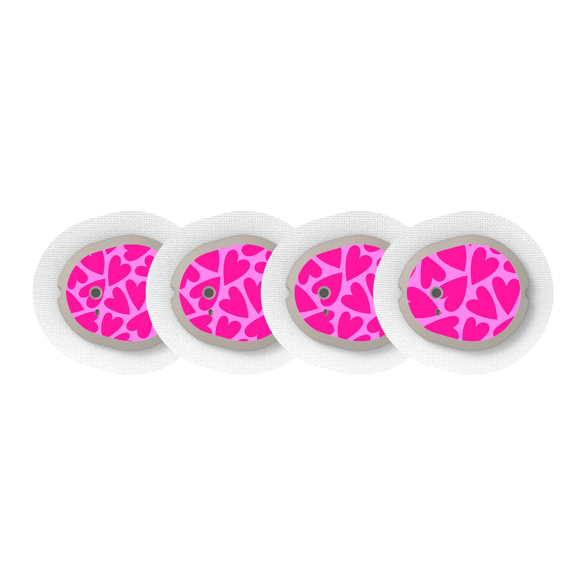 Puffy Hearts Sticker Designed for the DEXCOM G7 and Stelo Transmitter