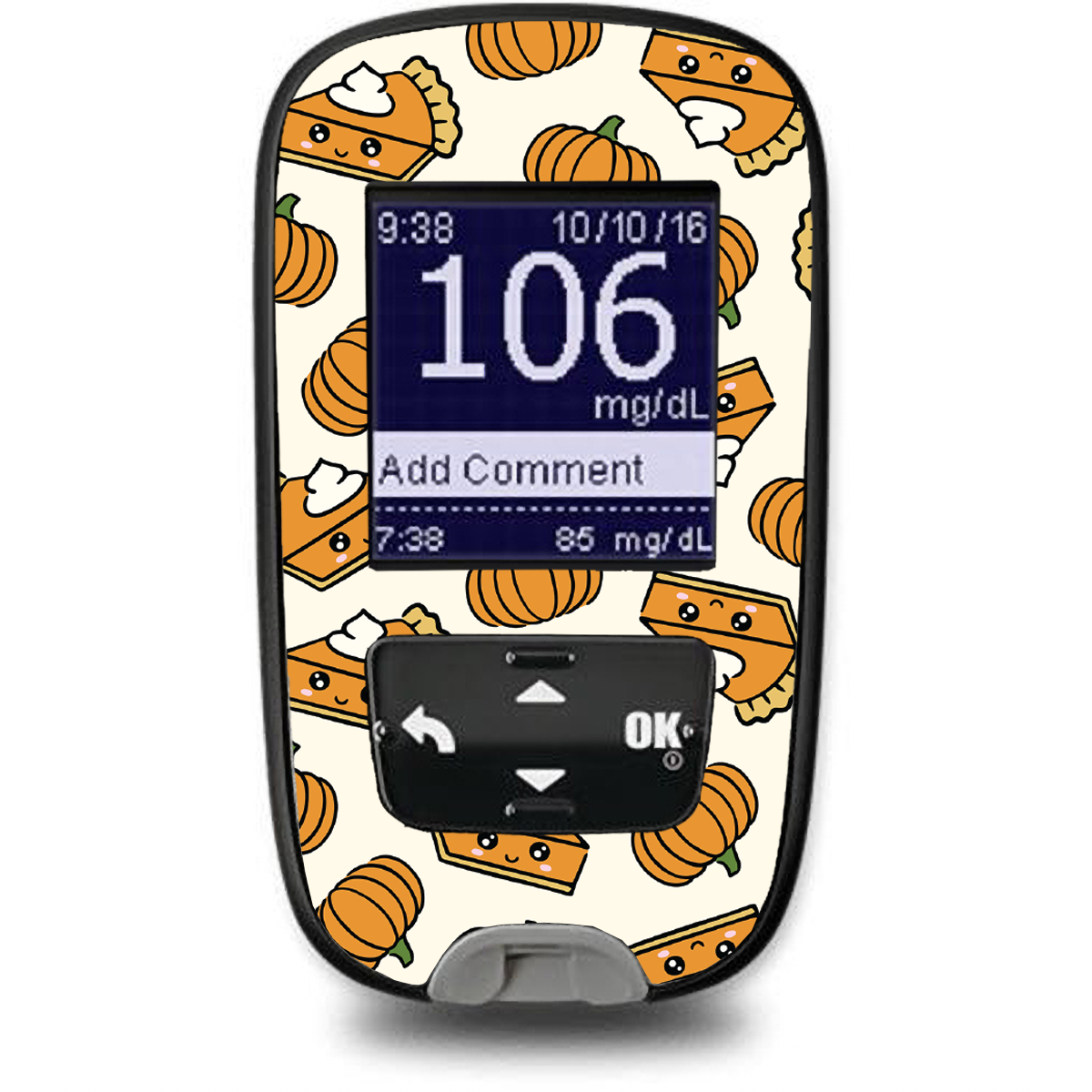 Pumpkin Pie Sticker for the Accu-Chek Guide Glucometer