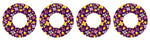 Purple Floral Patch  Tape Designed for the FreeStyle Libre 2
