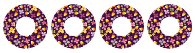 Purple Floral Patch  Tape Designed for the FreeStyle Libre 2
