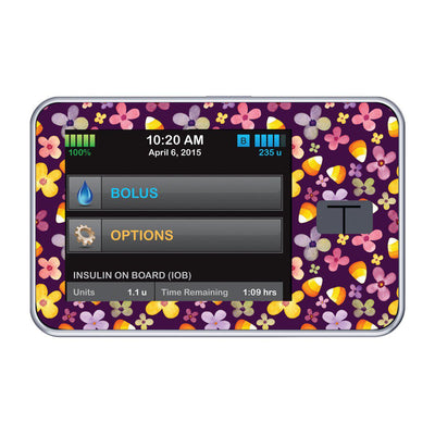Purple Floral Sticker for Tandem t:slim