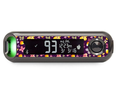 Purple Floral for Bayer Contour© Next One Glucometer