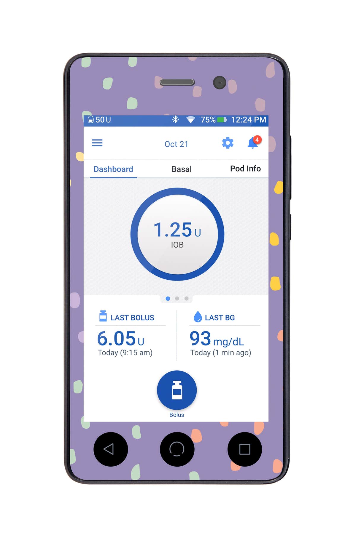 Purple Pastel Sticker for Omnipod DASH® PDM – Pump Peelz