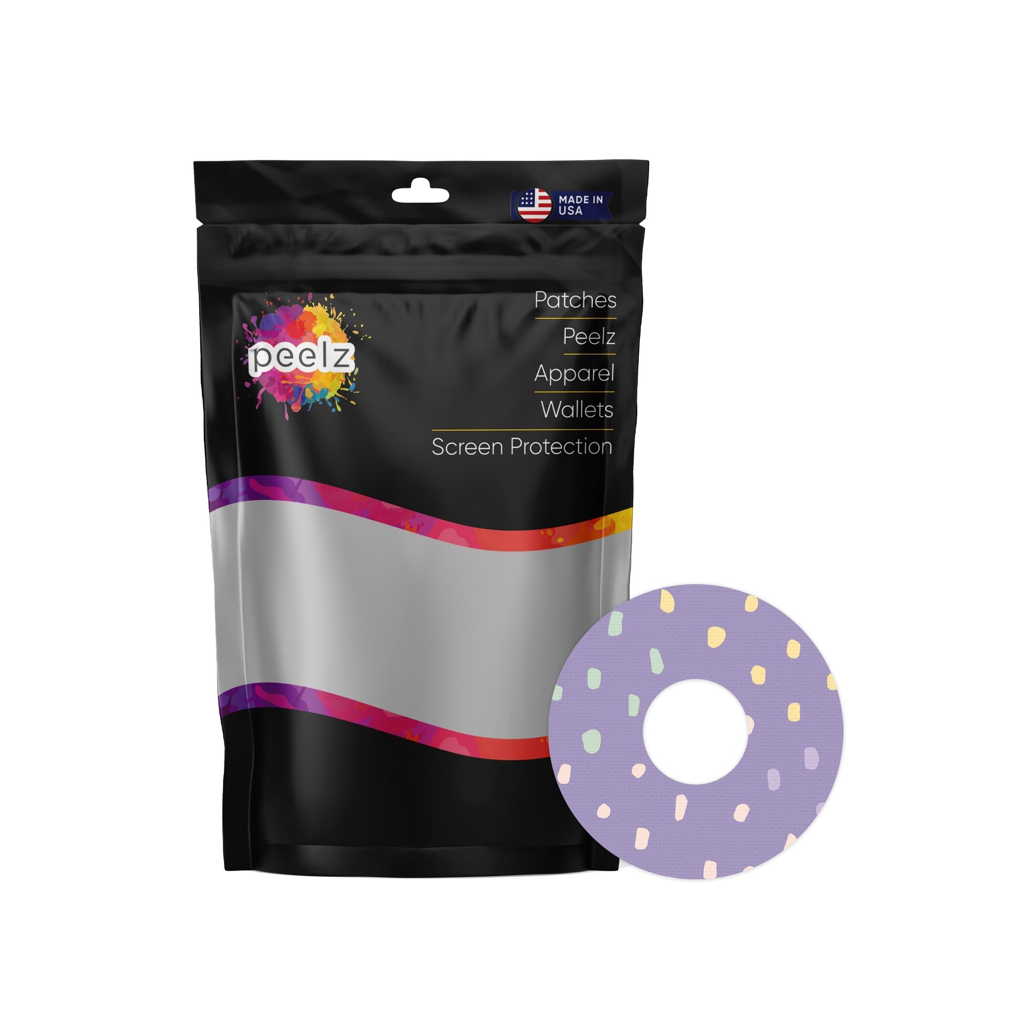Purple Pastel Patch Tape Designed for the FreeStyle Libre 3 Plus & Lingo