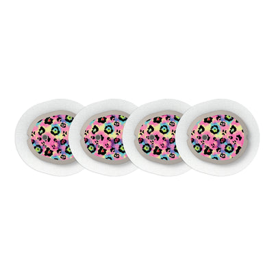 Rainbow Leopard Sticker Designed for the DEXCOM G7 and Stelo Transmitter