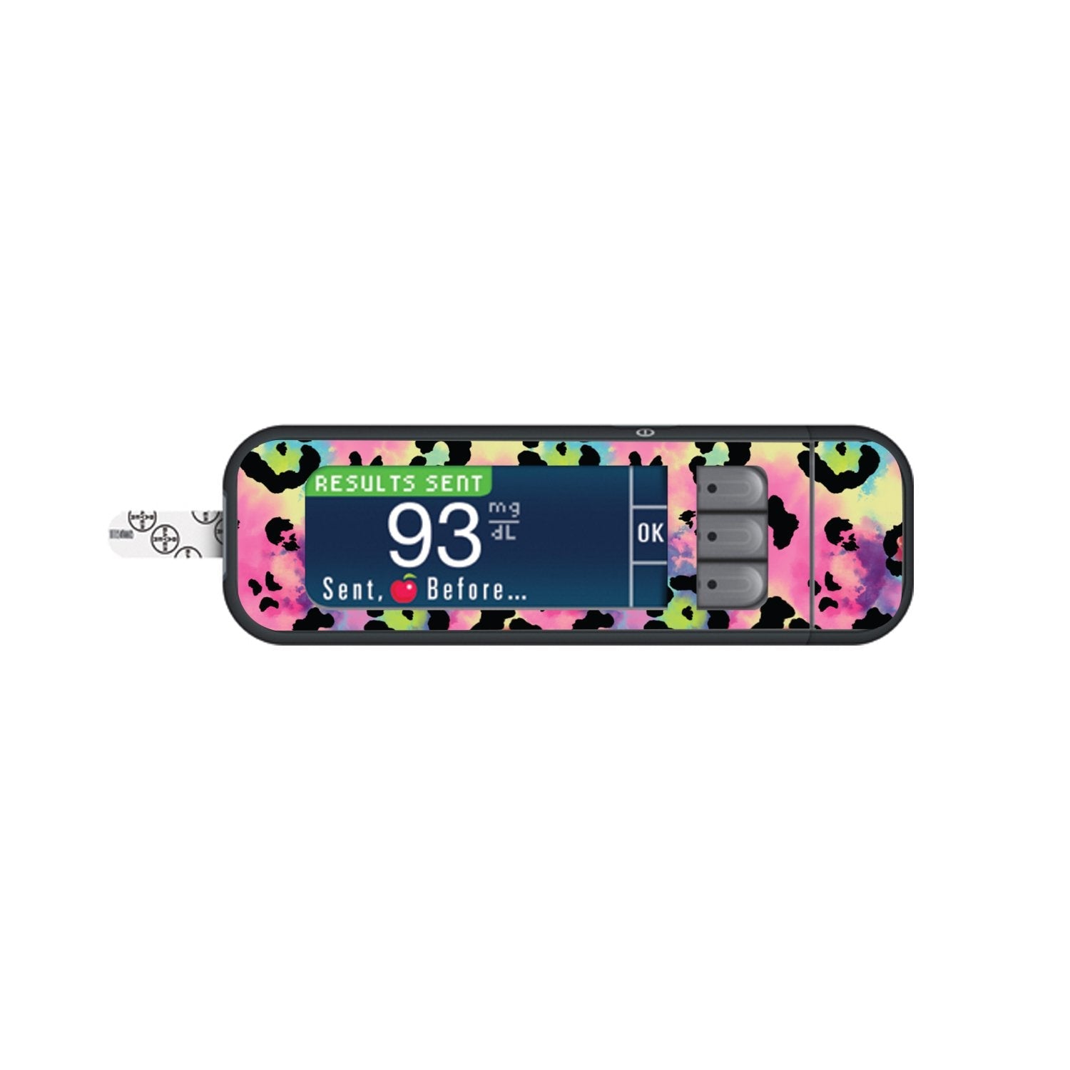 Rainbow Leopard Sticker for Bayer Contour Next Glucometer