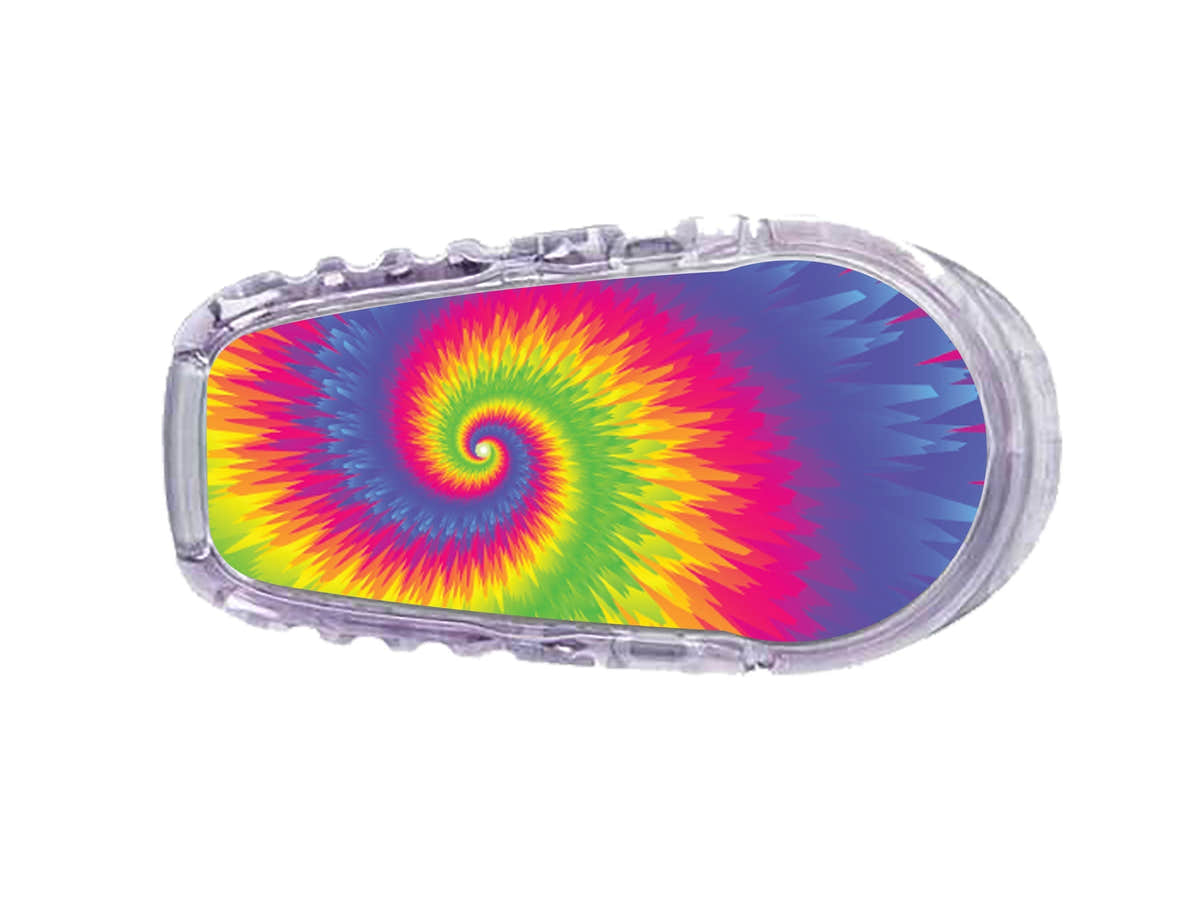 Rainbow Tie Dye Sticker Designed for the DEXCOM Transmitter