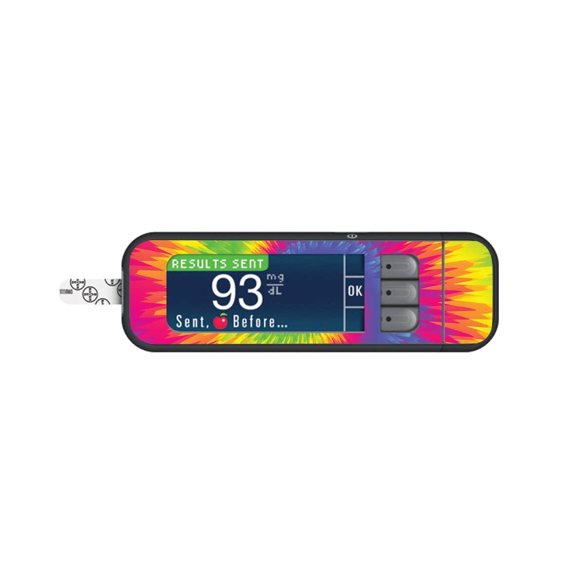 Rainbow Tie Dye for Bayer Contour Next Glucometer