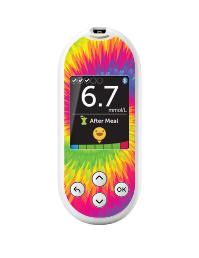Rainbow Tie Dye for OneTouch Verio Reflect Glucometer