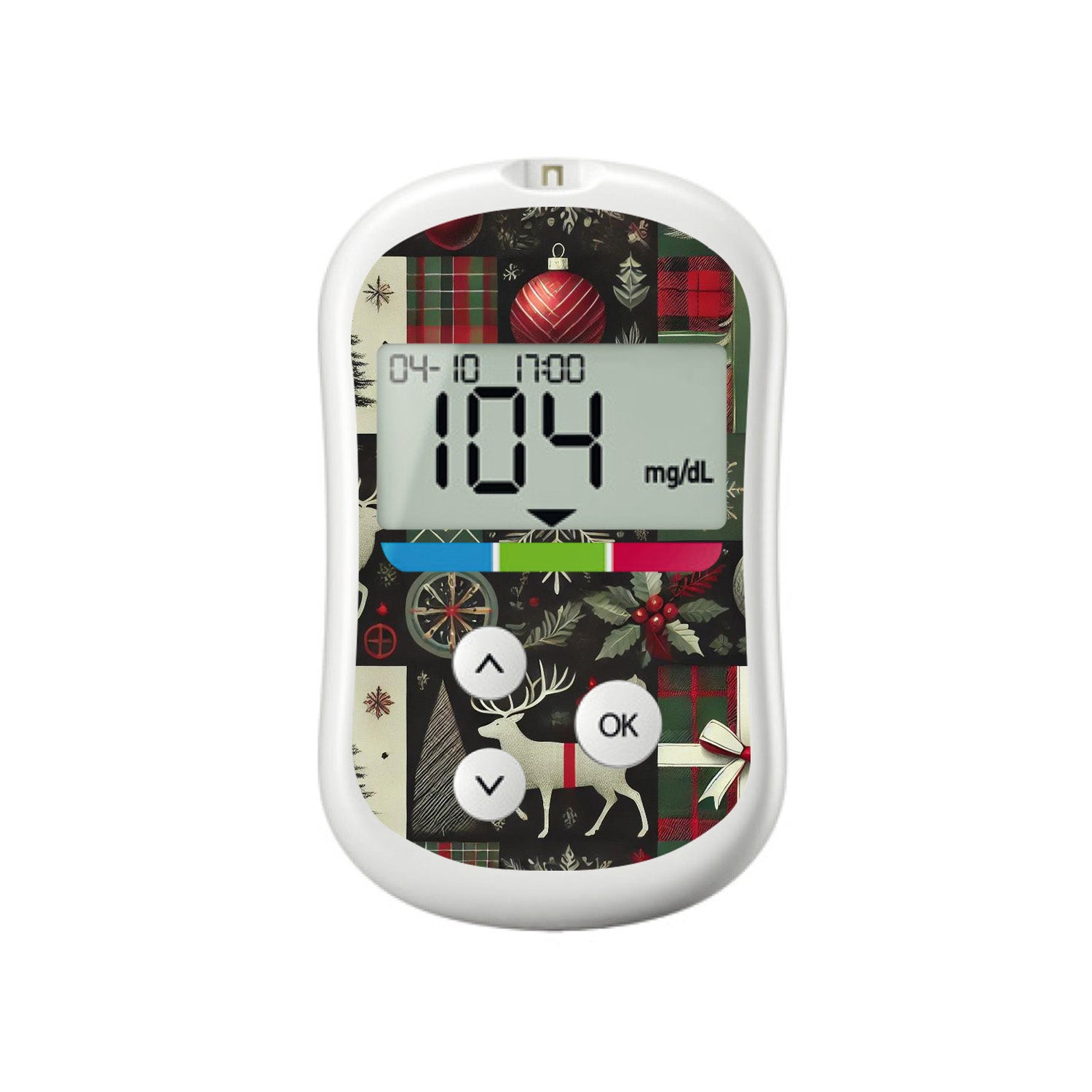 Reindeer Paper Sticker for OneTouch Verio Flex Glucometer