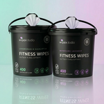 Wipex Natural Gym Wipes Starter Bundle | Dispenser Bucket with Refill | Plant-Based Wipes for Fitness Equipment