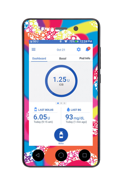 Retro Malibu Sticker for Omnipod DASH® PDM – Pump Peelz