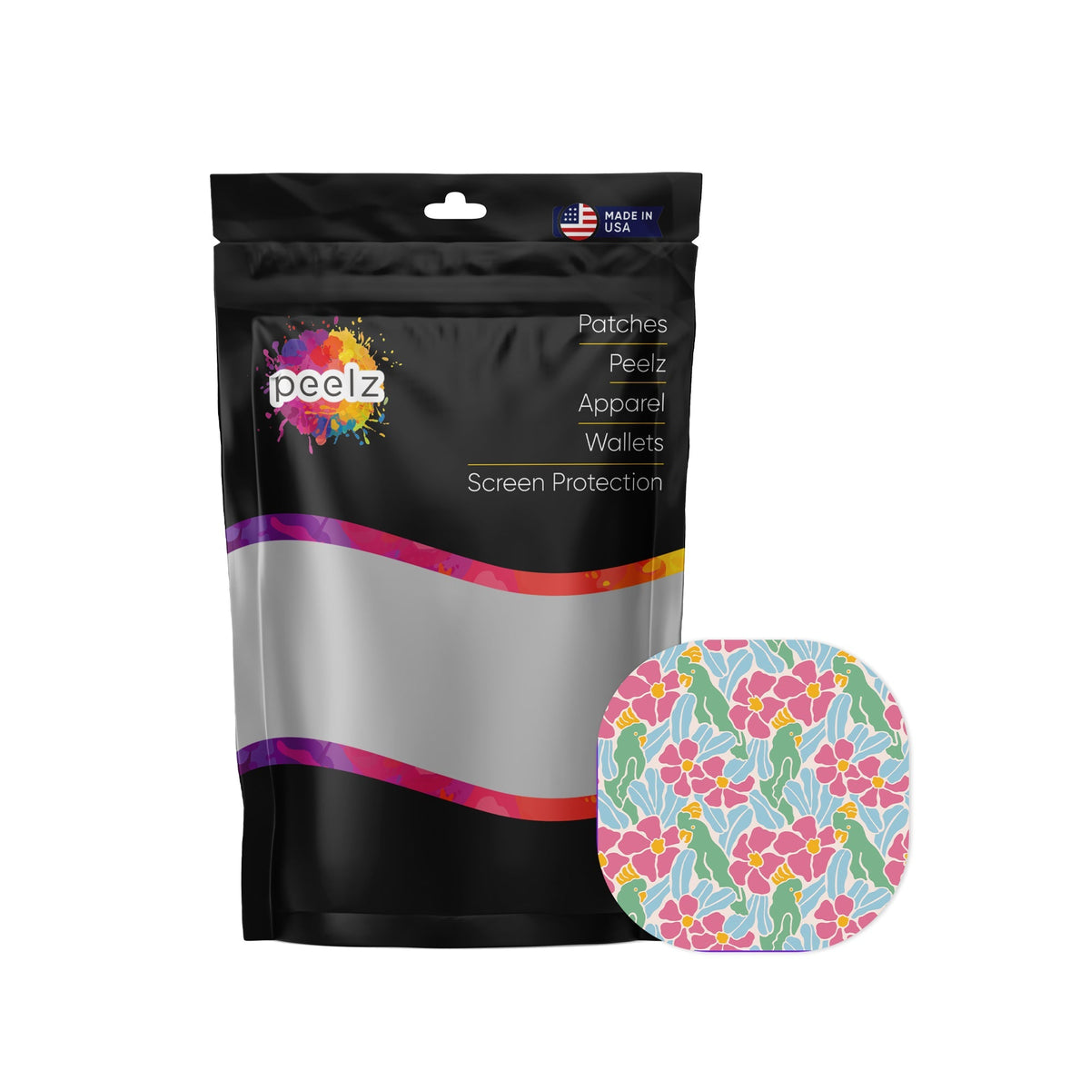 Retro Parrots Overpatch Tape - Pump Peelz