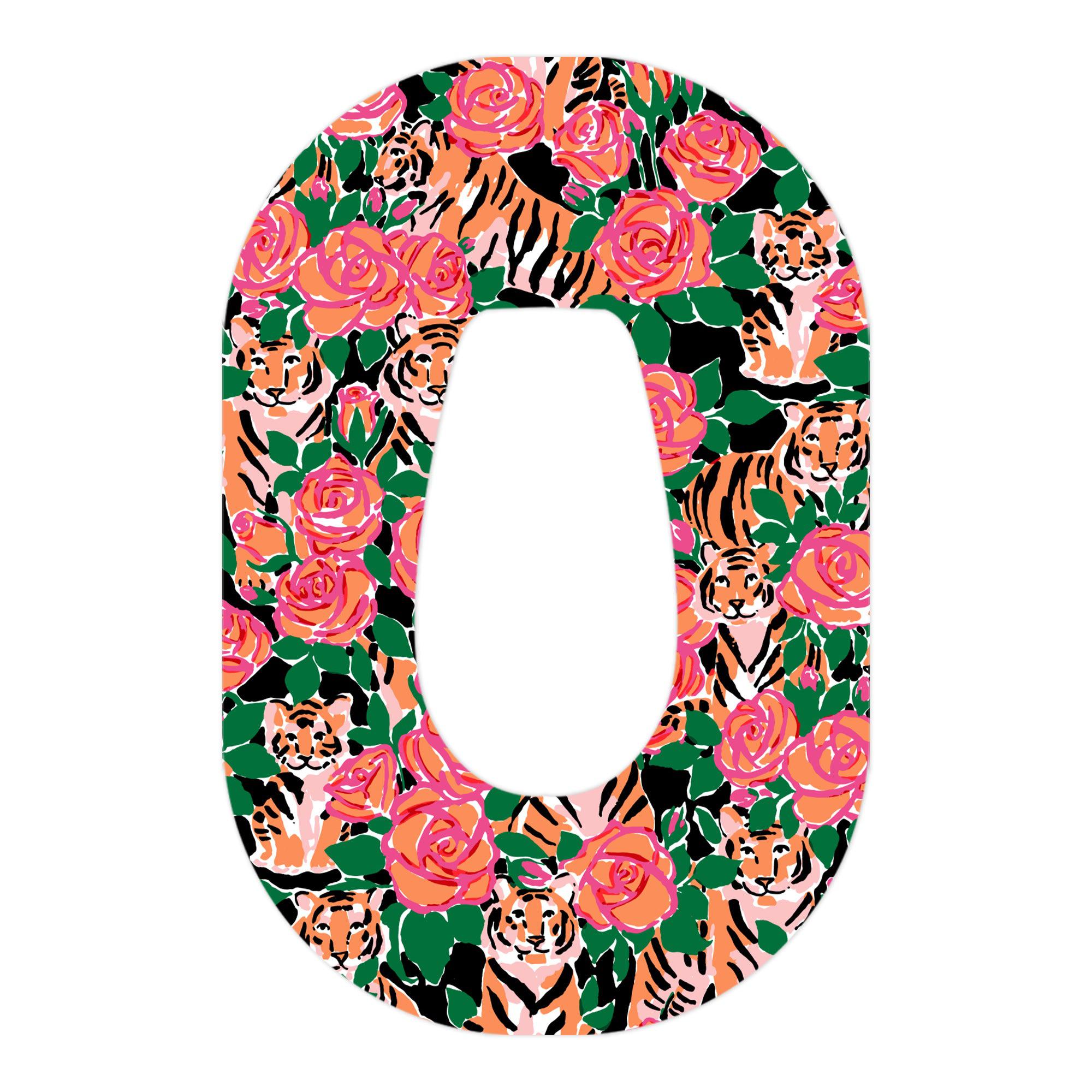 Rosey Tigers Dexcom G6 Patch Tape - Pump Peelz