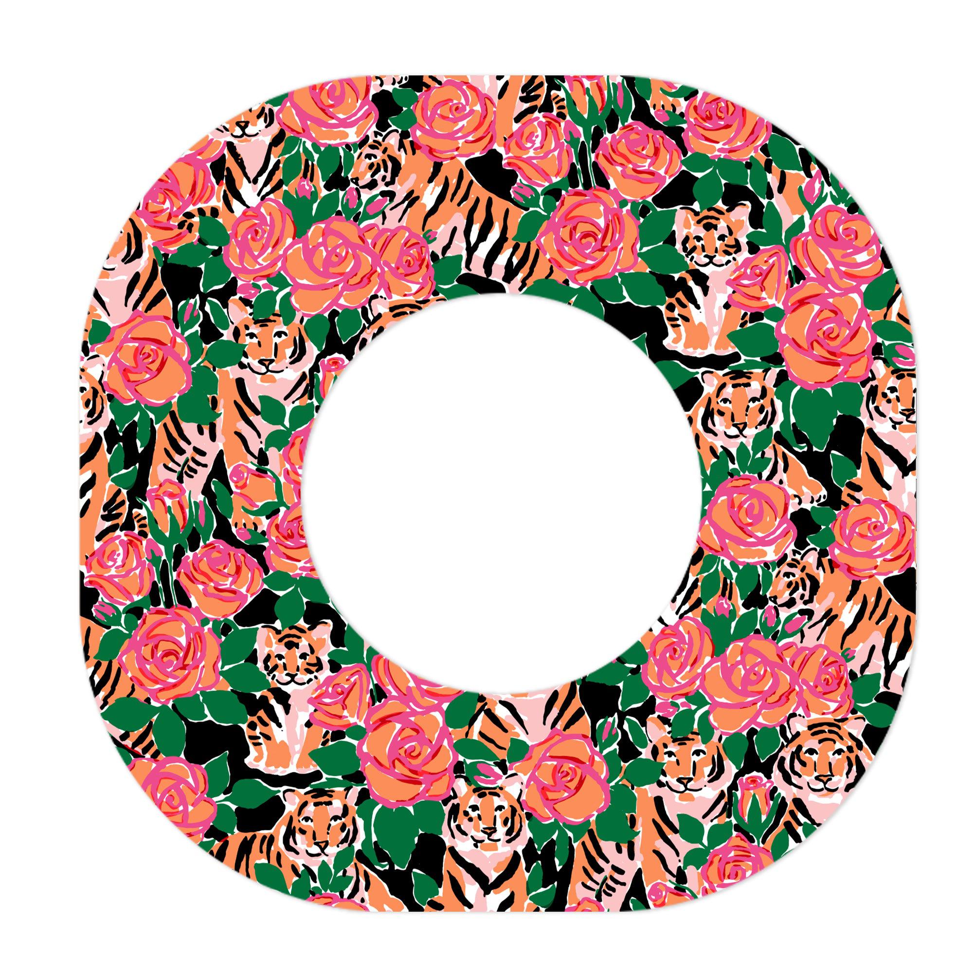 Rosey Tigers Dexcom G7 and Stelo Patch Tape - Pump Peelz