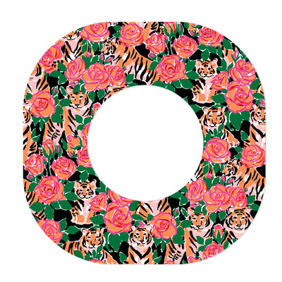 Rosey Tigers Dexcom G7 and Stelo Patch Tape - Pump Peelz