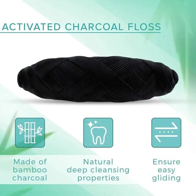 30m Vegan Biodegradable Bamboo Charcoal Dental Floss