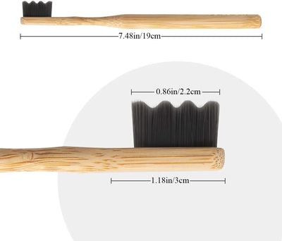 4Pcs Eco-Friendly Bamboo Soft Bristle Toothbrush Set