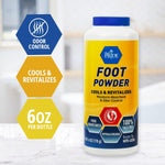 MedPride Cooling Foot Powder Talc Free Odor Absorber Shoe Deodorizer, 6 Oz w/seal - 36/cs.